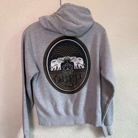 OBEY Hoodie \\ Gray w/ Elephants // Size Small \\ Hindu - Picture 8 of 10